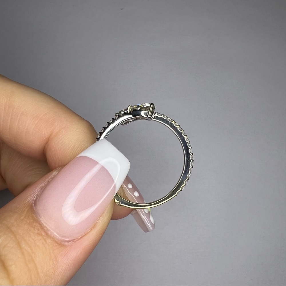 Toi Et Moi Ring, Solid Gold Pear Ring, Two Stone … - image 4